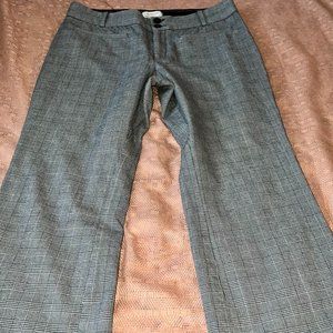 Anthropologie Gray Plaid Ankle Pants